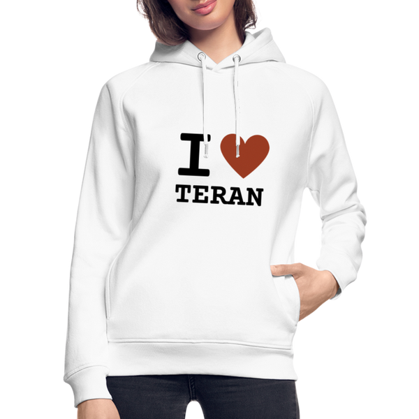 I heart Teran - Unisex Organic Hoodie by Stanley & Stella - white